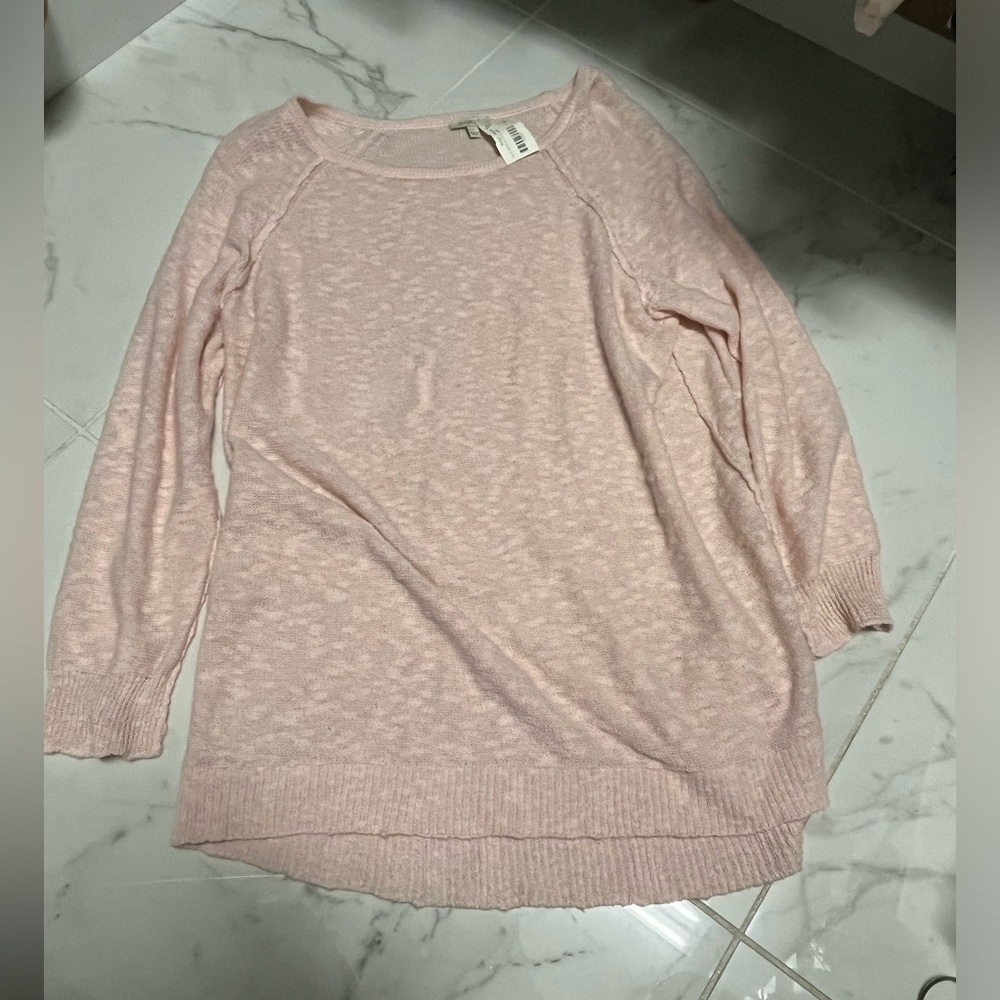 Project Raglan sweater Large Blush NWT